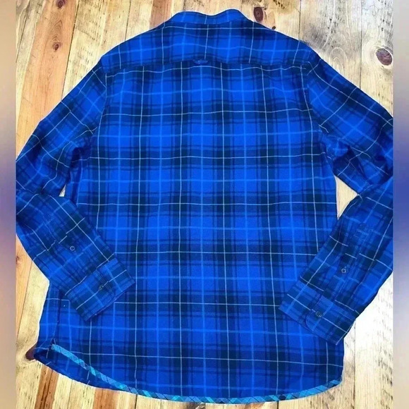 Michael Bastian plaid collarless long sleeve button down EUC - Picture 2 of 10